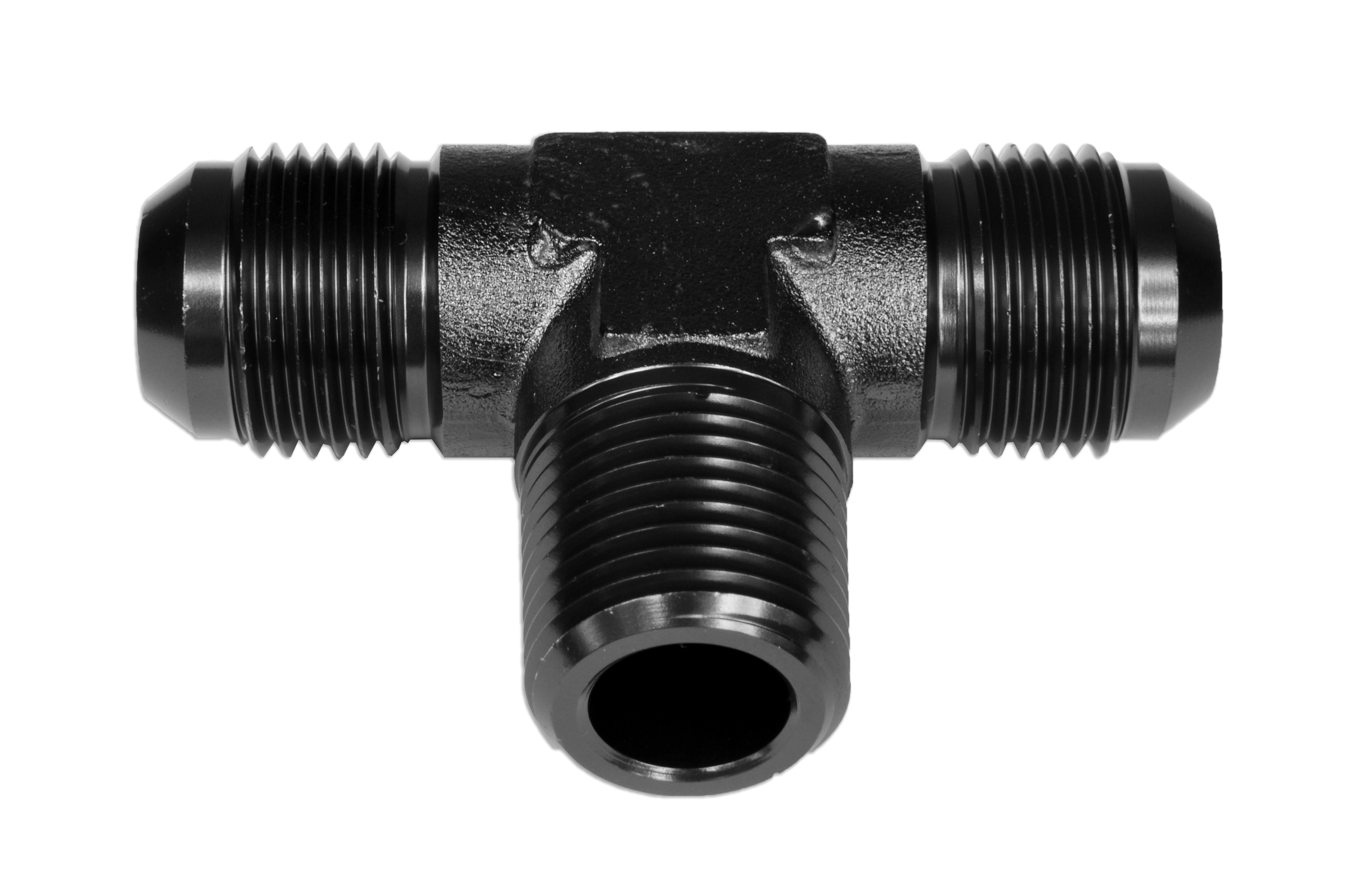 Adapter connector fitting TEE MALE/MALE/MALE AN61/8" NPTAN6 Black eBay