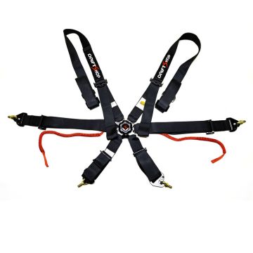 DriftShop 6 Point Harness Black FIA Approved 8853