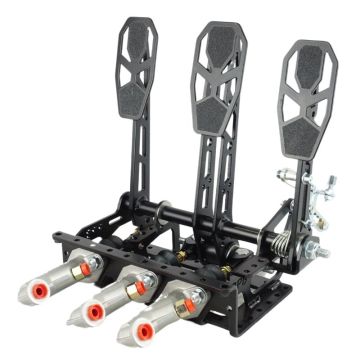 Odwrócony Pedalbox Mocowany do Podłogi z Podparciem Stopy RacingPedalBoxes - Czarny