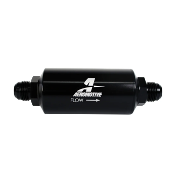 Aeromotive 12387 10 Micron Black Fuel Filter with Male AN-10 Ports & Cellulose Element