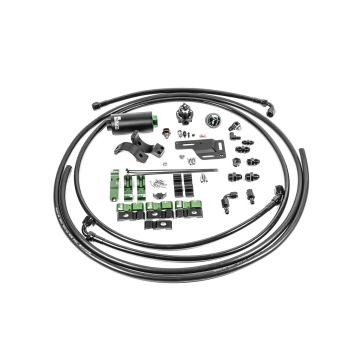 Zestaw Przewodów Uchwytu Pompy Paliwa z Filtrem Microglass Radium Engineering Mitsubishi EVO 1-6