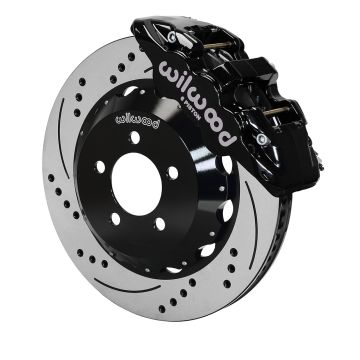 Wilwood 140-14067-D AERO6 Big Brake Front Kit 14.25" Drilled Black for Dodge Chrysler