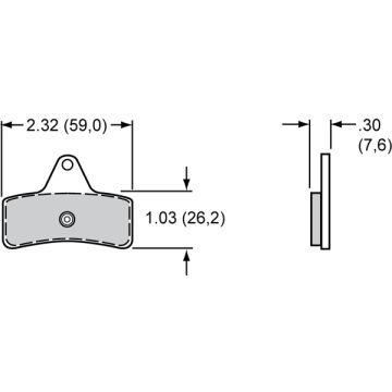Klocki hamulcowe Wilwood 150-5602K CM Composite Metallic 4308 Power Sports Industrial Pads .30