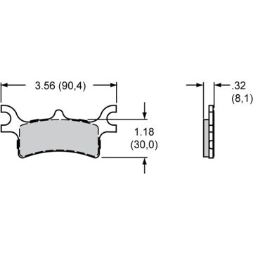 Klocki hamulcowe Wilwood 150-7192K CM Composite Metallic 4508 Power Sports Industrial Pads .32