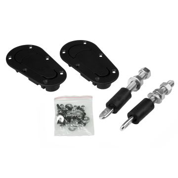 JRspec Płaskie Zapinki Maski - srebrne