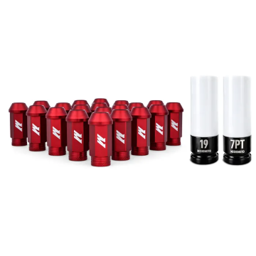Mishimoto Aluminum Locking Lug Nuts M12 x 1.5 Red