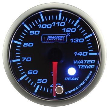 Wskaźnik Prosport temperatura wody seria Stepper Motor Peak 52mm niebieski