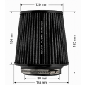 Stożkowy filtr powietrza FMIC.Pro dł. 100mm średnica montażowa 80mm czerwony-7