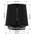 Stożkowy filtr powietrza FMIC.Pro dł. 125mm średnica montażowa 102mm niebieski-6