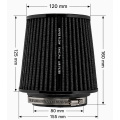 Stożkowy filtr powietrza FMIC.Pro dł. 125mm średnica montażowa 80mm czerwony-7