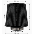 Stożkowy filtr powietrza FMIC.Pro dł. 175mm średnica montażowa 76mm czarny-7