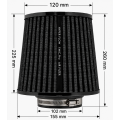 Stożkowy filtr powietrza FMIC.Pro dł. 225mm średnica montażowa 102mm niebieski-7