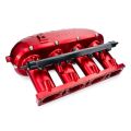 Billet Aluminum Intake Manifold V2 with Flap Delete Kit and Fual Rail RTMG Performance for 1.8 2.0 TSI TFSI EA888 Gen 3 Red