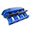 Billet Aluminum Intake Manifold V2 with Flap Delete Kit and Fual Rail RTMG Performance for 1.8 2.0 TSI TFSI EA888 Gen 3 Blue