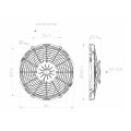 Wentylator osiowy tłoczący SPAL 12V VA09-AP50/C-54S 280MM