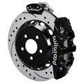 Wilwood 140-13888-D AERO4-MC4 Big Brake Parking Zestaw hamulcowy tylny 14.00 wiercony czarny Ford