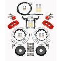 Wilwood 140-13888-DR AERO4-MC4 Big Brake Parking Zestaw hamulcowy tylny 14.00 wiercony czerwony Ford