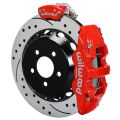 Wilwood 140-13888-DR AERO4-MC4 Big Brake Parking Zestaw hamulcowy tylny 14.00 wiercony czerwony Ford