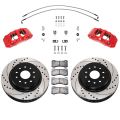 Wilwood 140-17275-DR AERO6-DM Direct-Mount Truck Front Brake Kit 13.38 Drilled Red for Jeep