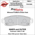 Klocki hamulcowe Wilwood 150-D0883K PM ProMatrix D883 Street Performance Racing Pads .69 USA-WIL-150-D0883K 500,00 zł