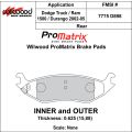 Klocki hamulcowe Wilwood 150-D0898K PM ProMatrix D898 Street Performance Racing Pads .625 USA-WIL-150-D0898K 450,00 zł