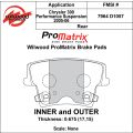 Klocki hamulcowe Wilwood 150-D1057K PM ProMatrix D1057 Street Performance Racing Pads .675 USA-WIL-150-D1057K 500,00 zł