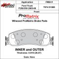 Klocki hamulcowe Wilwood 150-D1069K PM ProMatrix D1069 Street Performance Racing Pads .81 USA-WIL-150-D1069K 699,99 zł