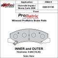Klocki hamulcowe Wilwood 150-D1159K PM ProMatrix D1159 Street Performance Racing Pads .64 USA-WIL-150-D1159K 549,99 zł