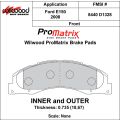 Klocki hamulcowe Wilwood 150-D1328K PM ProMatrix D1328 Street Performance Racing Pads .735 USA-WIL-150-D1328K 699,99 zł