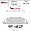 Klocki hamulcowe Wilwood 150-D1400K PM ProMatrix D1400 Street Performance Racing Pads .75 USA-WIL-150-D1400K 749,99 zł