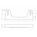 Mocowanie boczne fotela kubełkowego FMIC.Pro aluminiowe 400 × 125 mm-4