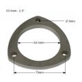 Flansza wydechowa nierdzewna SS304 2,5'' – 63,5mm  FMIC.EU - 3 otwory FL-3B-25 57,00 zł