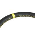 Kierownica sportowa FMIC.Pro Track skórzana 350mm odsadzenie 90mm żółta-5