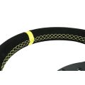 Kierownica sportowa FMIC.Pro D-Shape zamszowa 325mm odsadzenie 42mm żółta-5