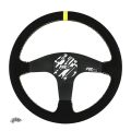 Kierownica sportowa FMIC.Pro Classic zamszowa 350mm odsadzenie 33mm żółta-2