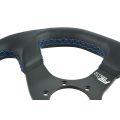 Kierownica sportowa FMIC.Pro D-Shape skórzana 325mm odsadzenie 42mm niebieska-4