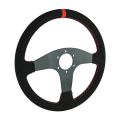 Kierownica sportowa FMIC.Pro Classic zamszowa 350mm odsadzenie 33mm czerwona-6