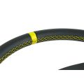 Kierownica sportowa FMIC.Pro Classic skórzana 350mm odsadzenie 33mm żółta-5