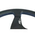 Kierownica sportowa FMIC.Pro Classic skórzana 350mm odsadzenie 33mm niebieska-4
