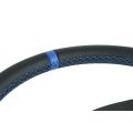 Kierownica sportowa FMIC.Pro Classic skórzana 350mm odsadzenie 33mm niebieska-5