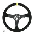 Kierownica sportowa FMIC.Pro Track zamszowa 350mm odsadzenie 33mm żółta-2
