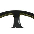 Kierownica sportowa FMIC.Pro Track zamszowa 350mm odsadzenie 33mm żółta-4
