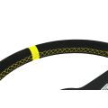 Kierownica sportowa FMIC.Pro Track zamszowa 350mm odsadzenie 33mm żółta-5