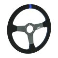 Kierownica sportowa FMIC.Pro Track zamszowa 350mm odsadzenie 33mm niebieska-3