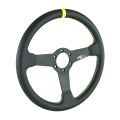 Kierownica sportowa FMIC.Pro Track skórzana 350mm odsadzenie 33mm żółta-3