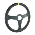 Kierownica sportowa FMIC.Pro Track skórzana 350mm odsadzenie 33mm żółta-6