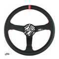 Kierownica sportowa FMIC.Pro Track skórzana 350mm odsadzenie 33mm czerwona-2
