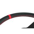 Kierownica sportowa FMIC.Pro Track skórzana 350mm odsadzenie 33mm czerwona-5