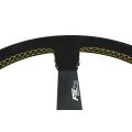 Kierownica sportowa FMIC.Pro Track zamszowa 350mm odsadzenie 90mm żółta-4