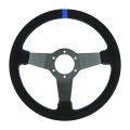 Kierownica sportowa FMIC.Pro Track zamszowa 350mm odsadzenie 90mm niebieska-6